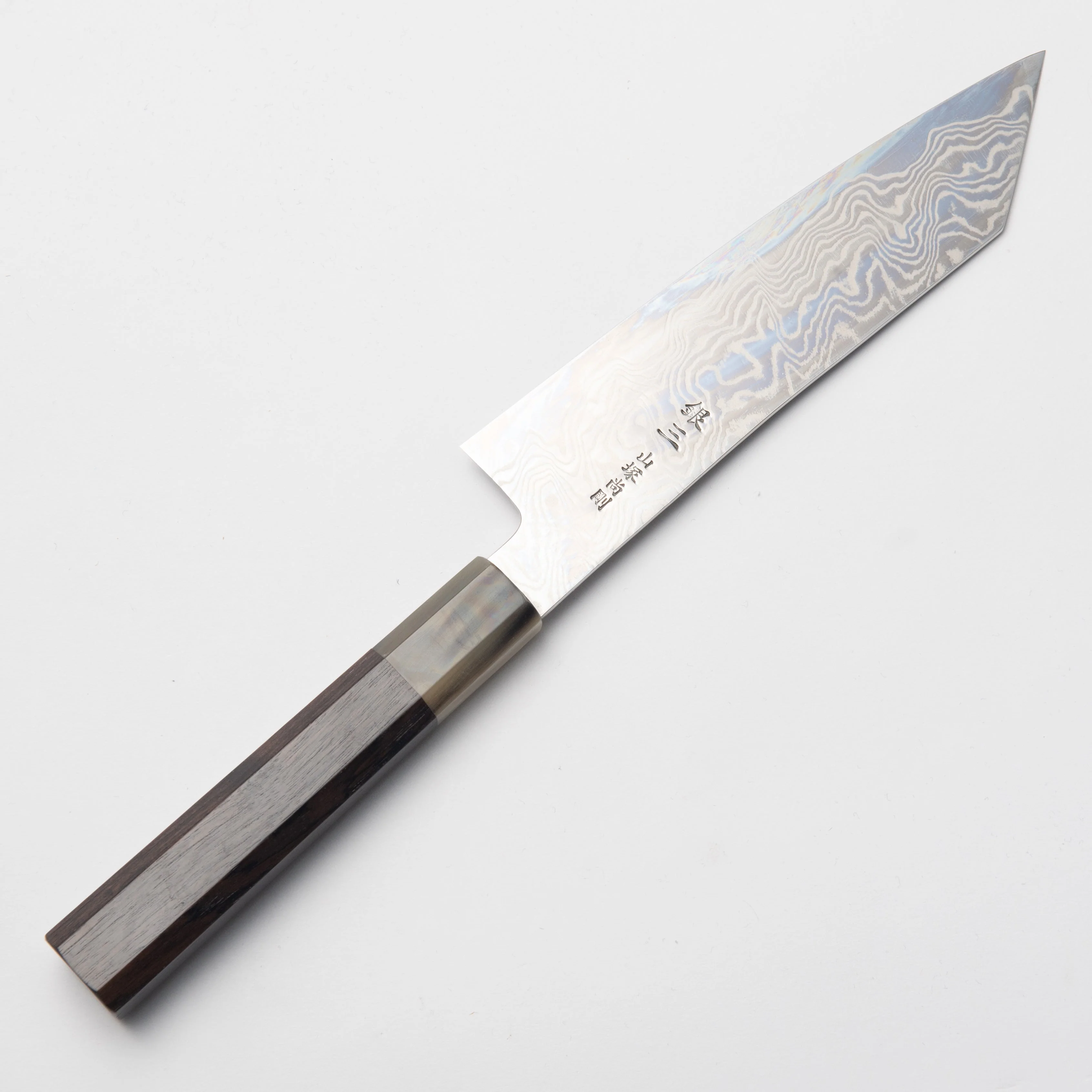 Shogo Yamatsuka's Nickel-Damascus steel  Curved-Santoku 180mm - Image 2