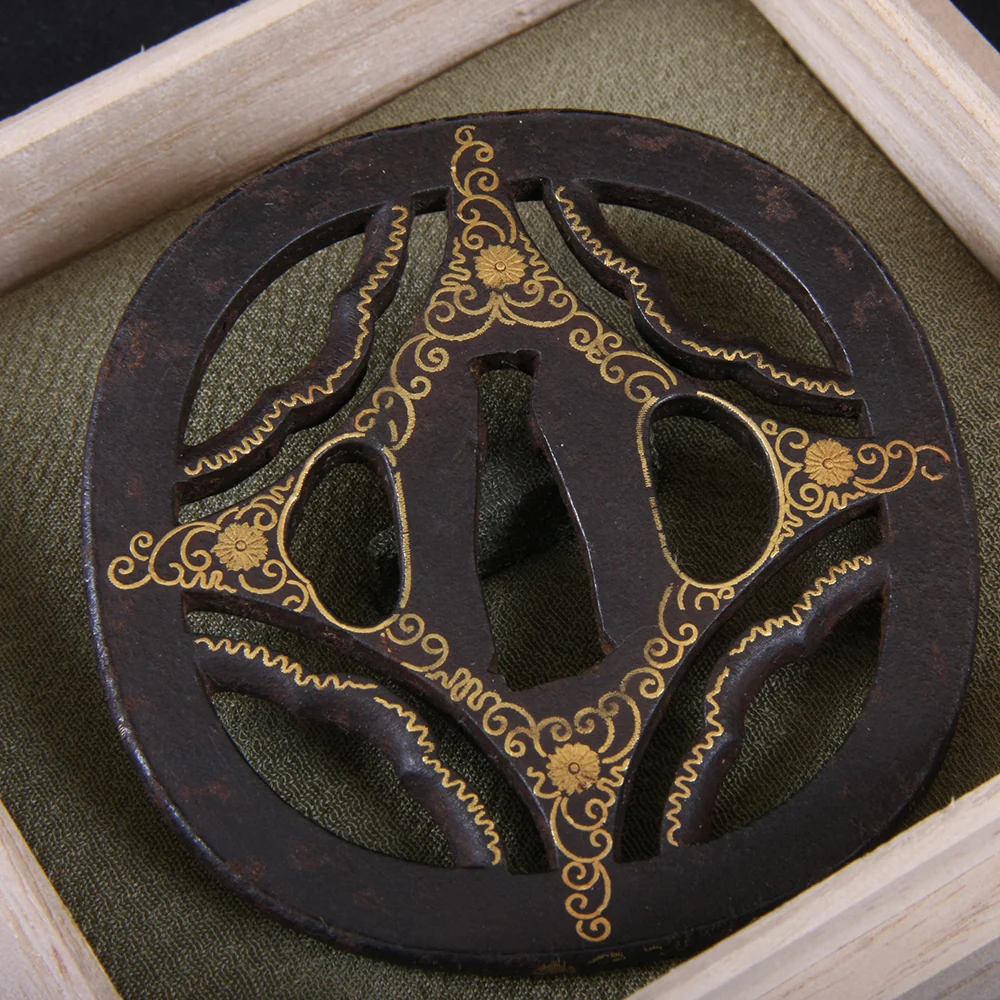 Antique Tsuba - Palace Flower - Image 2