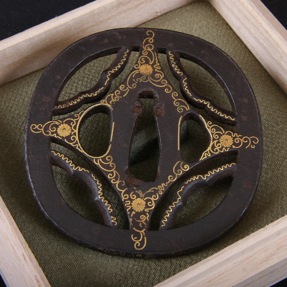 Antique Tsuba - Palace Flower - Image 3