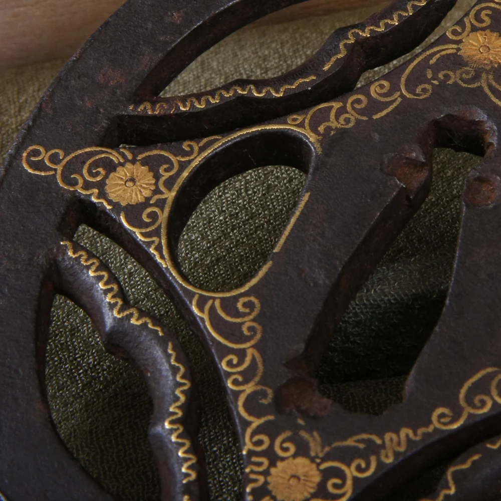 Antique Tsuba - Palace Flower - Image 4