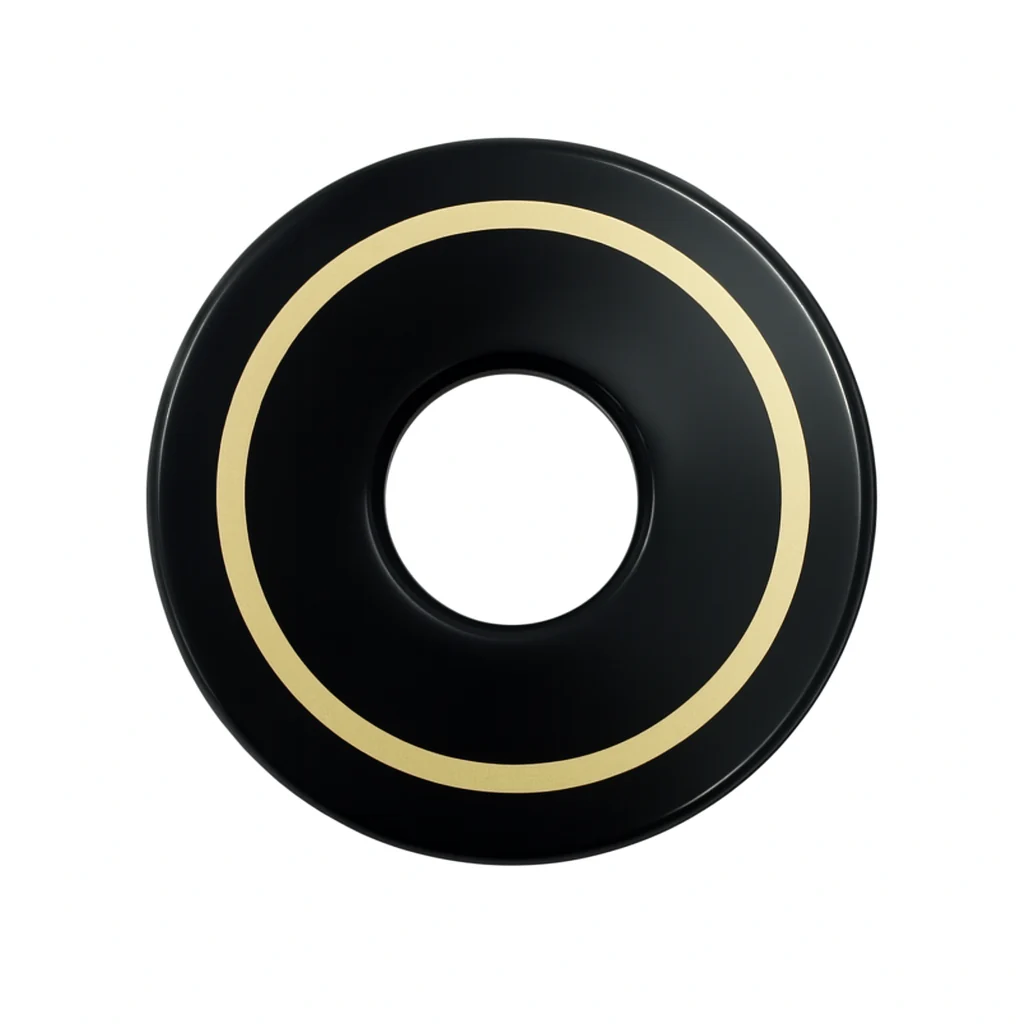 Black & Gold Plastic Tsuba - Image 2