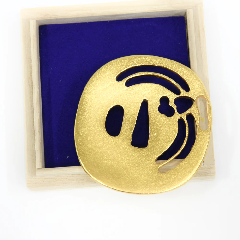 Gold Plated 925 Sterling Silver Tombo Tsuba - Image 3