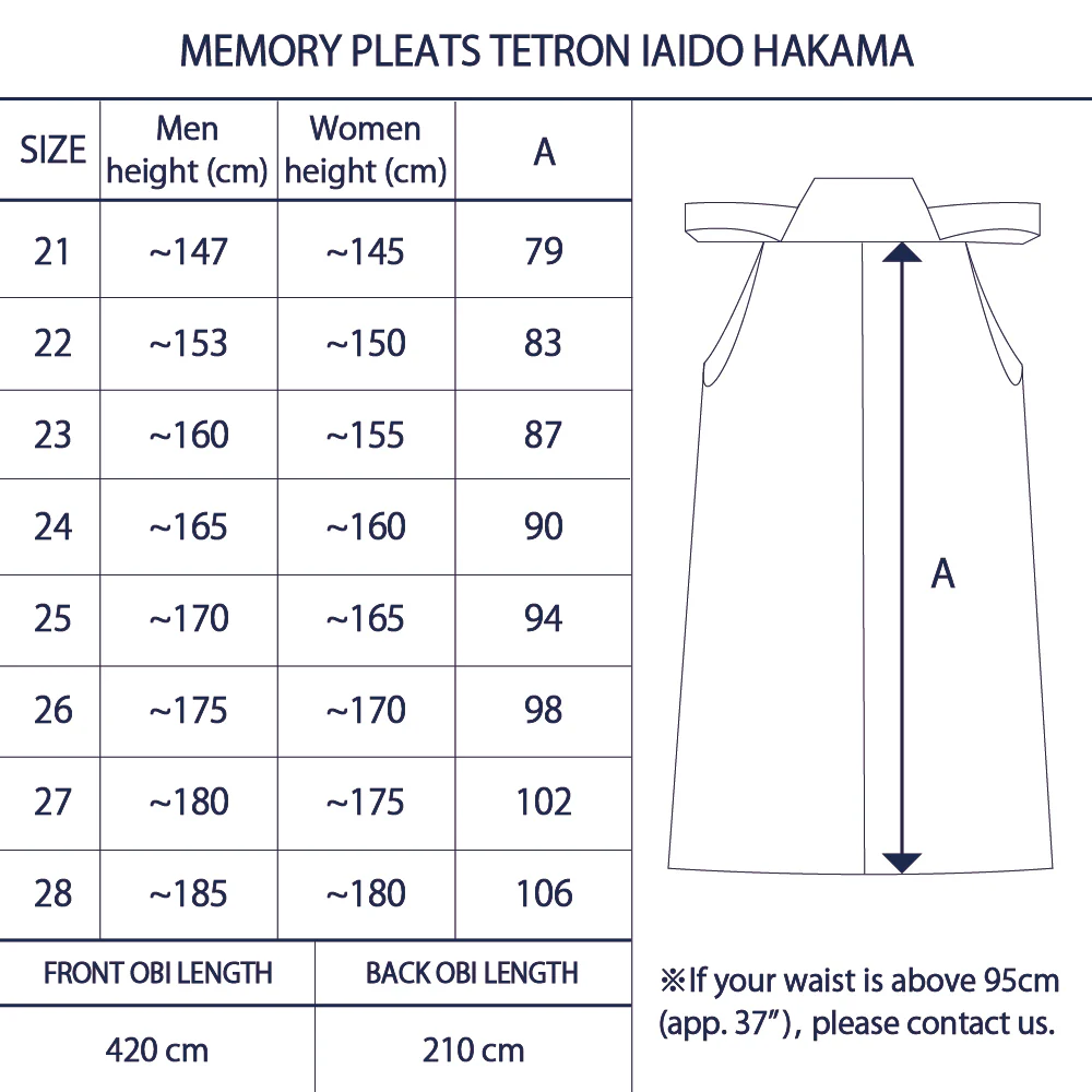 Memory Pleats Tetron Iaido Hakama - Image 10